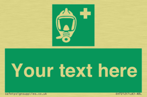 Custom sign safe condition Emergency escape breathing device